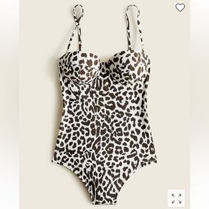J. Crew one piece leopard print swimsuit